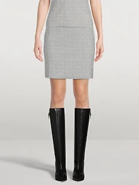 Metallic 4G Jacquard Mini Skirt