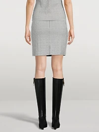 Metallic 4G Jacquard Mini Skirt