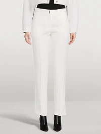 Straight Wool Trousers