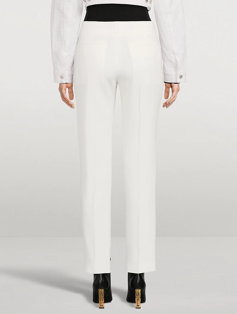 Straight Wool Trousers