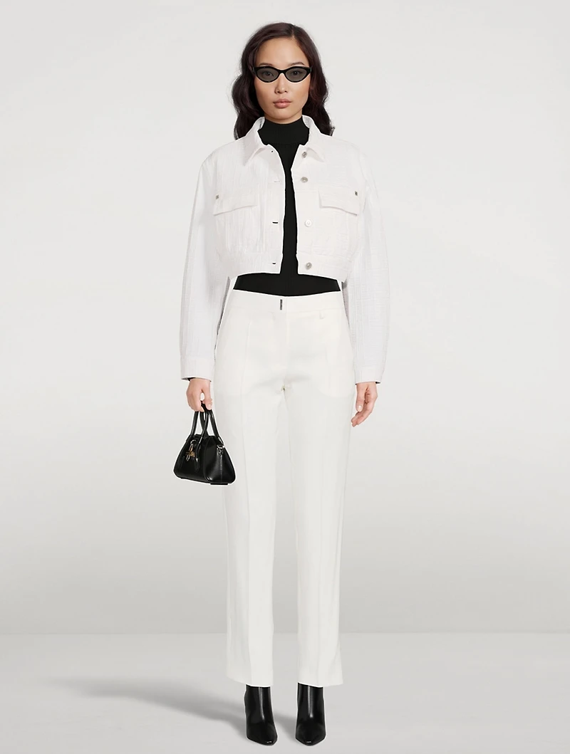 Straight Wool Trousers