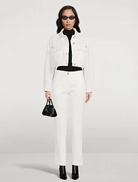 Straight Wool Trousers