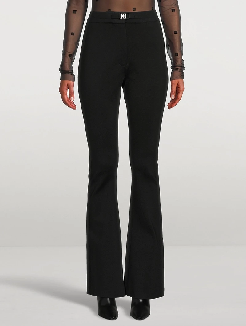 Flared Jersey Trousers