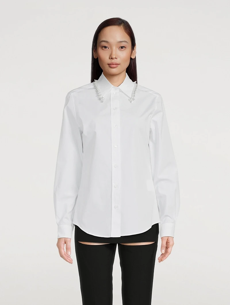 Embellished Poplin Shirt