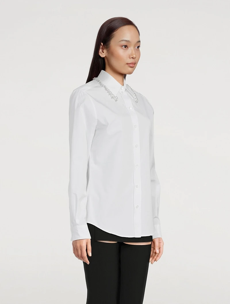 Embellished Poplin Shirt