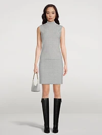 Metallic 4G Jacquard Mockneck Shell