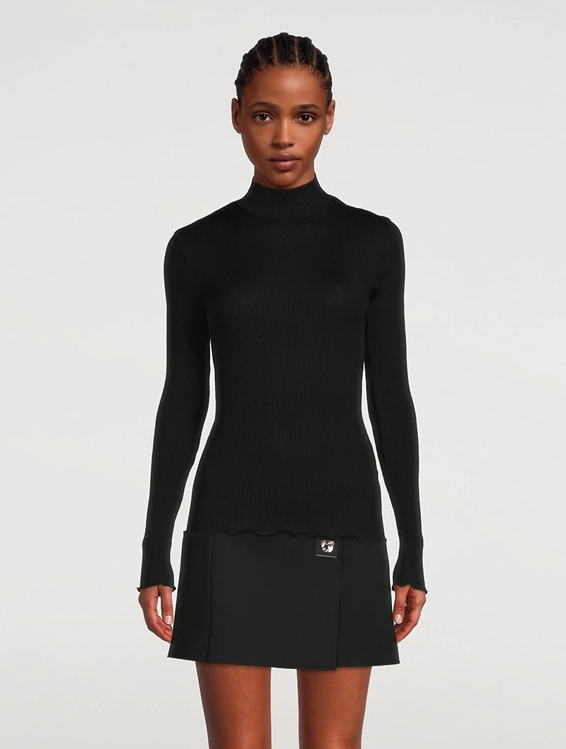 Open-Back Silk Sweater