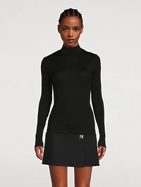 Open-Back Silk Sweater