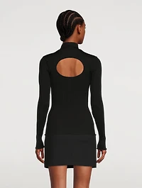 Open-Back Silk Sweater