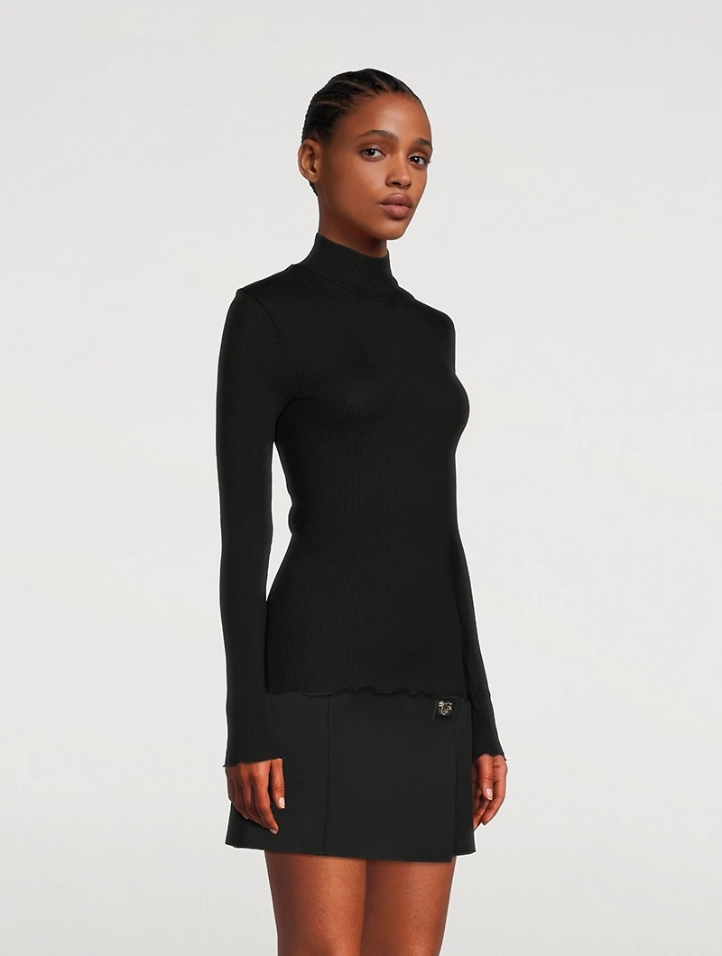 Open-Back Silk Sweater