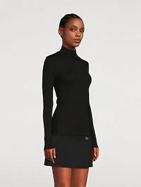 Open-Back Silk Sweater