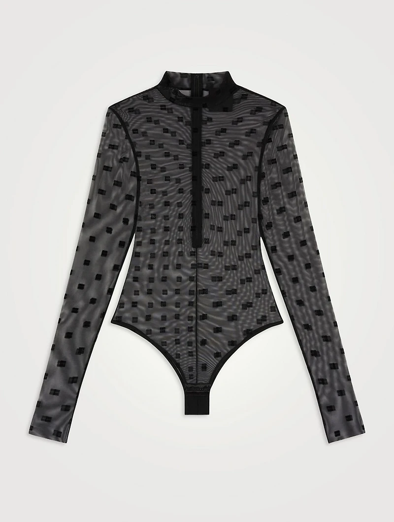 Tulle Jacquard 4G Bodysuit