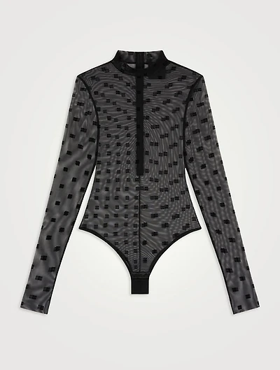 Tulle Jacquard 4G Bodysuit