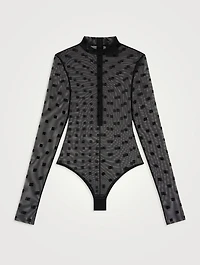 Tulle Jacquard 4G Bodysuit