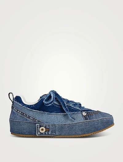 Deconstructed Denim Sneakers