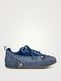 Deconstructed Denim Sneakers