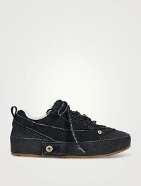 Deconstructed Denim Sneakers