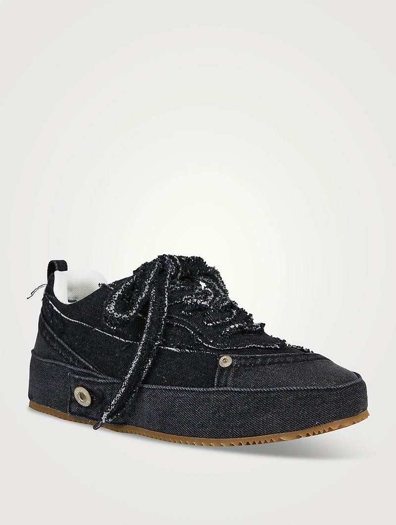 Deconstructed Denim Sneakers