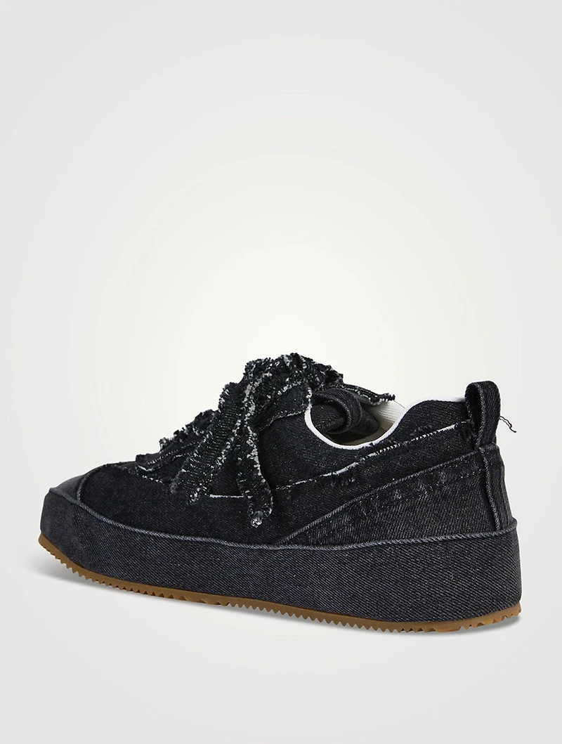Deconstructed Denim Sneakers