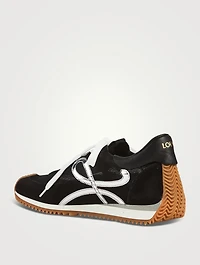 Technical Mesh And Suede Flow Runner Sneakers
