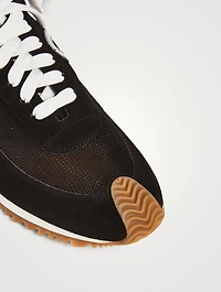 Technical Mesh And Suede Flow Runner Sneakers