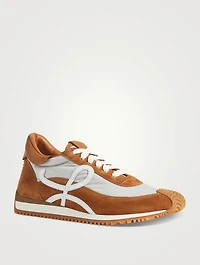 Nylon And Suede Flow Runner Sneakers