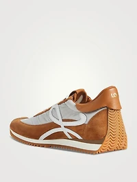 Nylon And Suede Flow Runner Sneakers