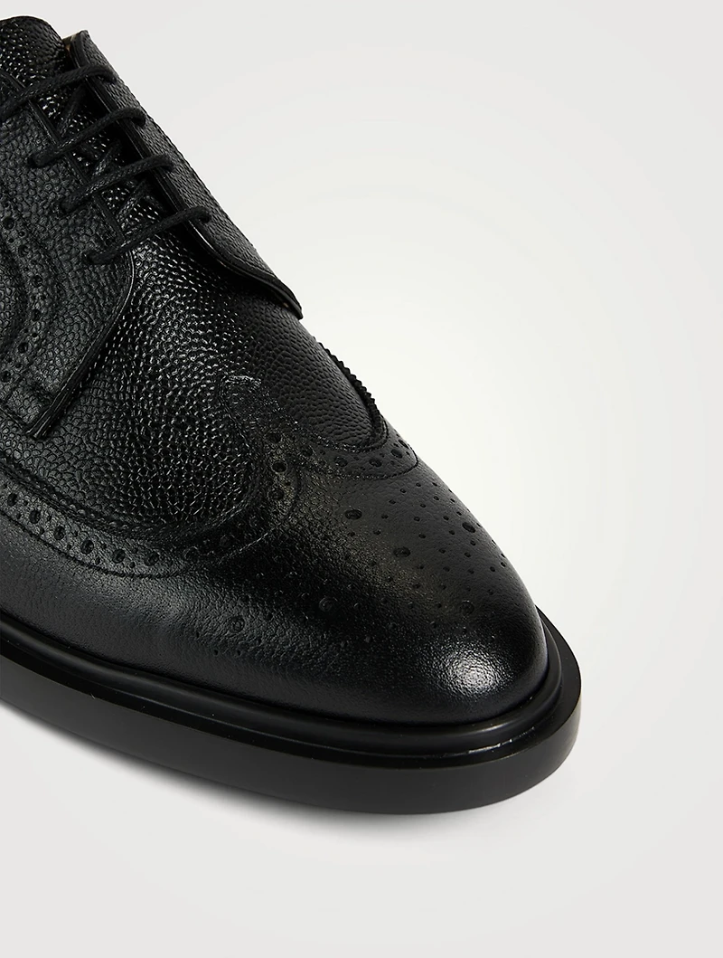 Classic Grained Leather Longwing Brogue Shoes