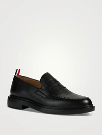 Pebble Grain Leather Penny Loafers