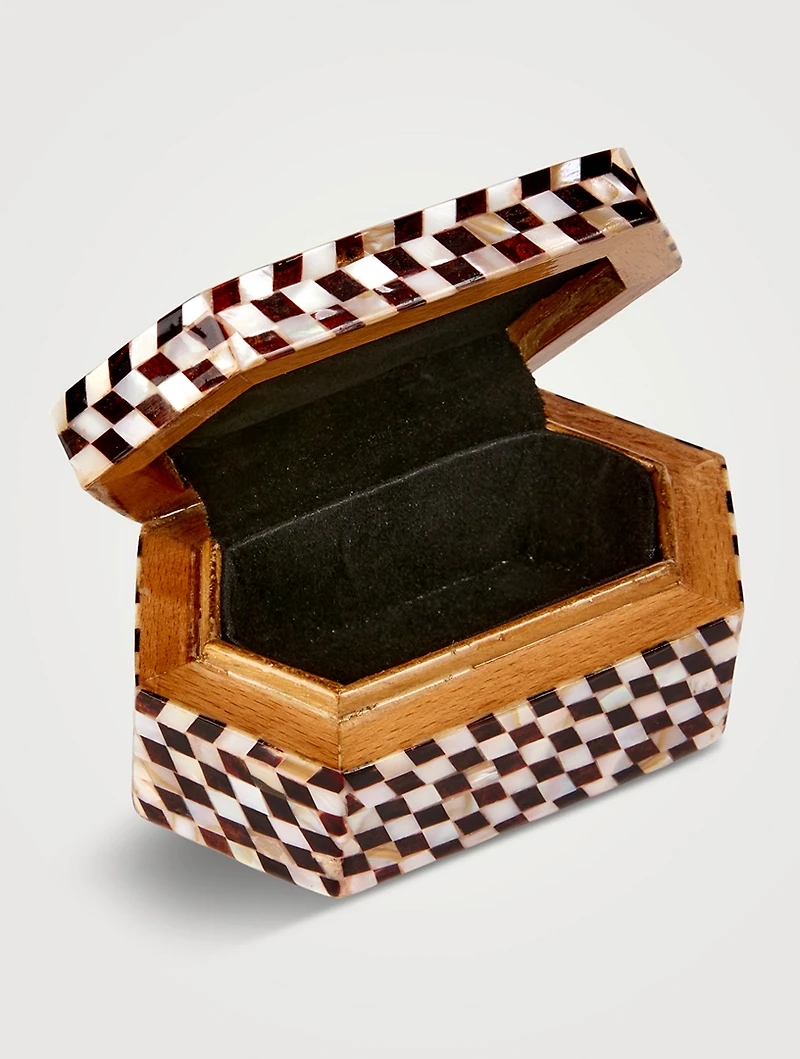 Checkered Mother-Of-Pearl Lacquered Box