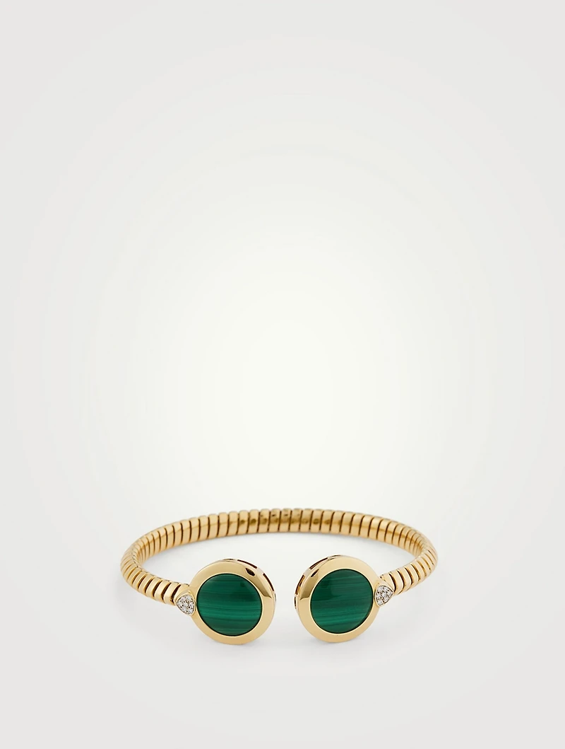 Soleil Exotic Malachite Double Bangle