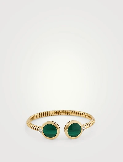 Soleil Exotic Malachite Double Bangle