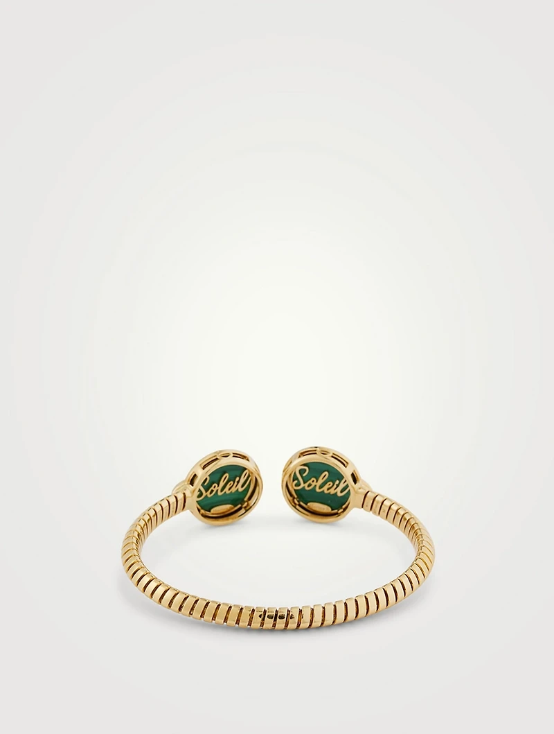 Soleil Exotic Malachite Double Bangle