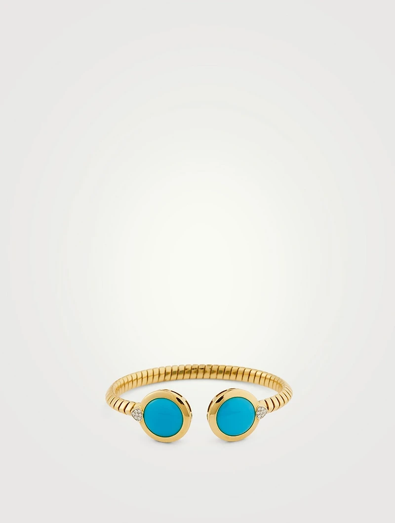 Soleil Exotic Turquoise Double Bangle