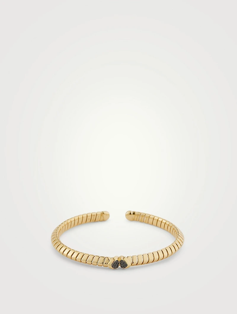 Trisolina Pavé Black Bangle