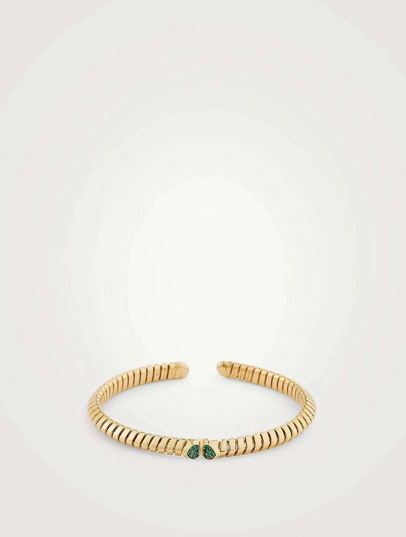 Trisolina Pavé Emerald Bangle