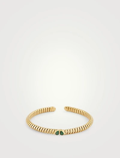Trisolina Pavé Emerald Bangle