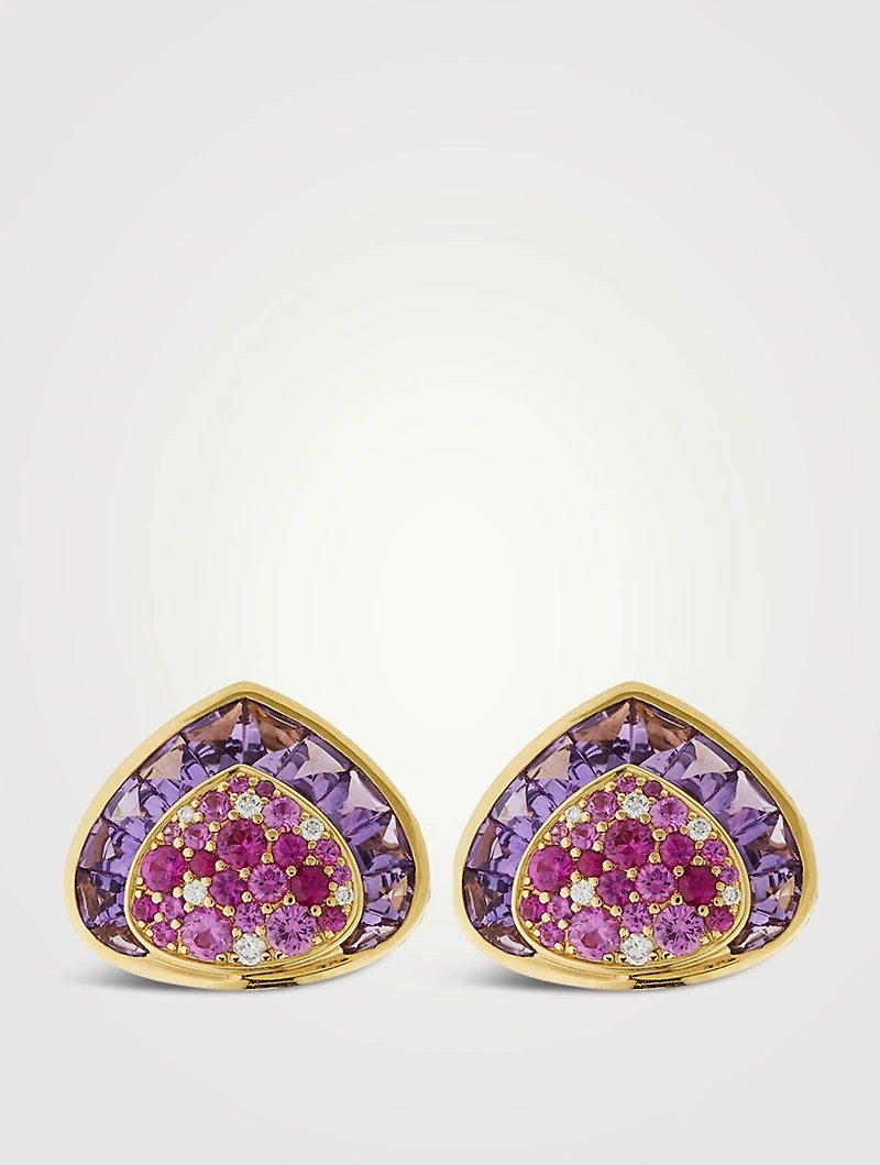 Dora Pink Sapphire Earrings