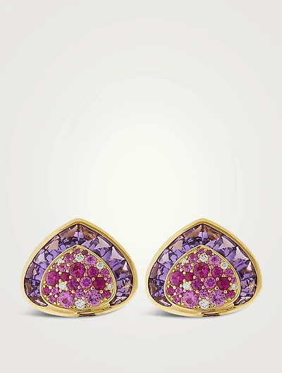 Dora Pink Sapphire Earrings