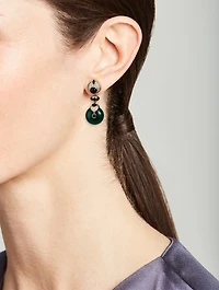 Pneu Black Jade Diamond Earrings