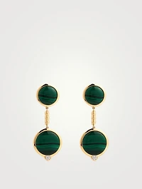 Soleil Malachite Long Earrings