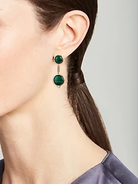 Soleil Malachite Long Earrings