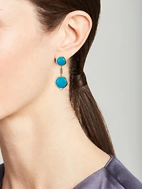 Soleil Turquoise Long Earrings