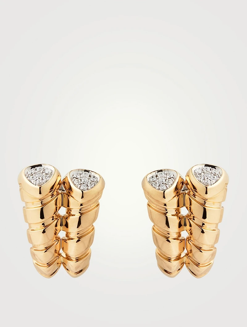 Trisolina Double Pavé Earrings