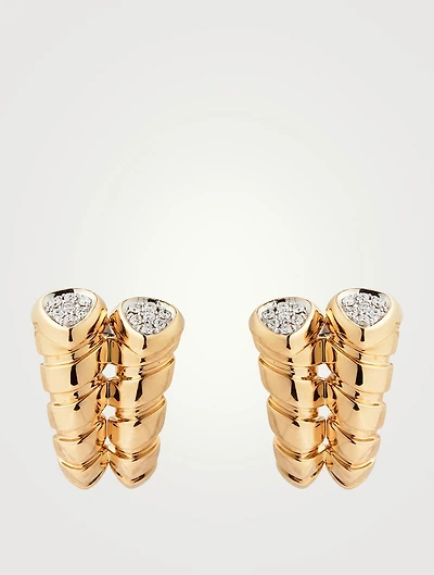 Trisolina Double Pavé Earrings