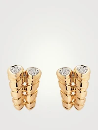 Trisolina Double Pavé Earrings