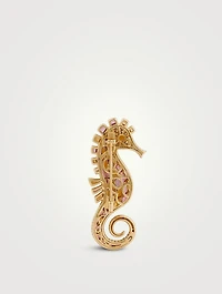 Virius 18K Gold Brooch With Gemstones