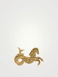 Vedius 18K Gold Brooch With Gemstones