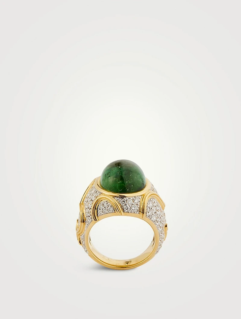 Onda Green Tourmaline Ring
