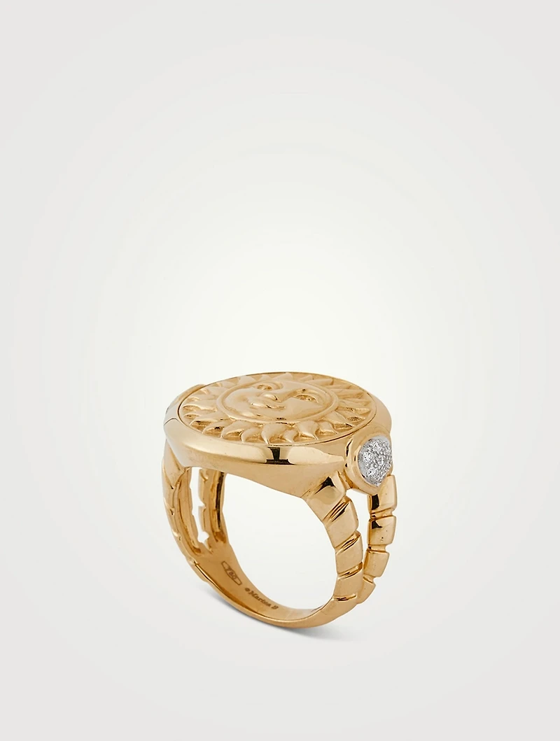 Soleil Gold Coin Ring